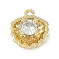Brass Micro Pave Cubic Zirconia Charms