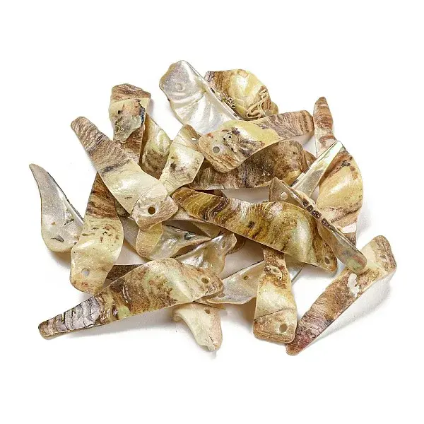 Spray Painted Natural Akoya Shell Big Pendants