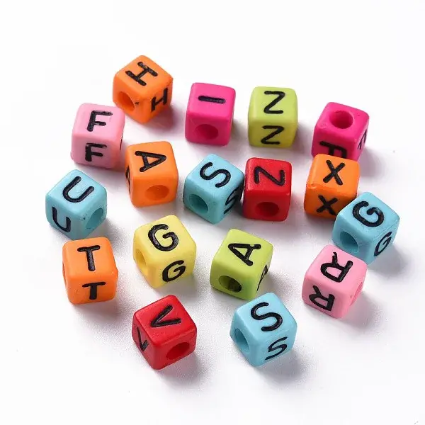 Opaque Mixed Color Acrylic Beads