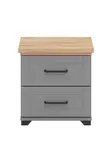 Noční stolek lotta - šedá/dub artisan