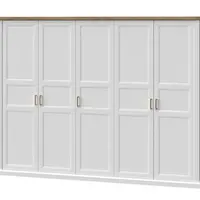 Pětidveřová šatní skříň artis - bílá/ořech pacific