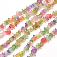 Synthetical Quartz Chip Bead Strands