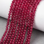 Natural White Jade Round Bead Strands