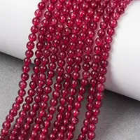 Natural White Jade Round Bead Strands