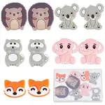 10Pcs 5 Style Food Grade Eco-Friendly Silicone Beads