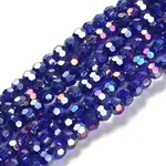 Faceted(32 Facets) Electroplate Glass Beads Strands