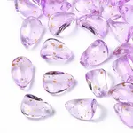 Transparent Spray Painted Glass Charms