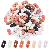 80Pcs 8 Colors 1-Hole Plastic Buttons