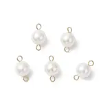 Shell Pearl Round Connector Charms