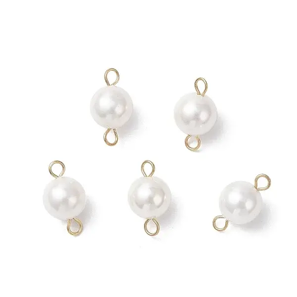 Shell Pearl Round Connector Charms
