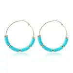 Bohemia Style Colorful Clay Beads Hoop Earrings