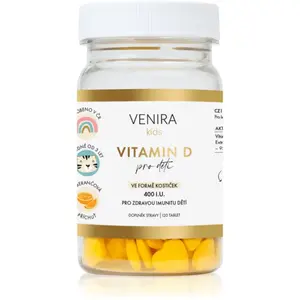 Venira Kids Vitamin D tablety na cmúľanie na posilnenie imunity 120 tbl