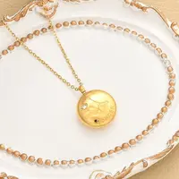 304 Stainless Steel Clear Cubic Zirconia Constellation Pendant Necklaces