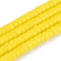 Opaque Solid Color Glass Beads Strands