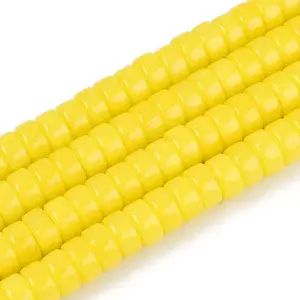 Opaque Solid Color Glass Beads Strands