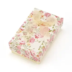Flower Pattern Cardboard Jewelry Packaging Box