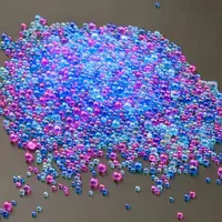 AB Color Plated 3D Nail Art Glass Mini Ball Beads