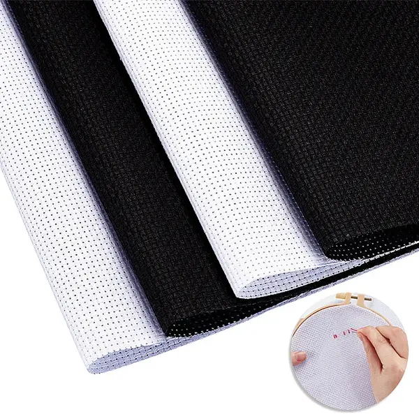 10 Sheets 2 Colors 11CT Cloth Cross Stitch Fabric