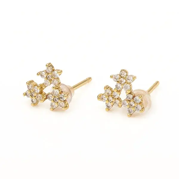 Brass Stud Earrings