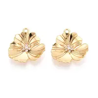 Brass Micro Pave Cubic Zirconia Pendants