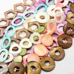 Dyed Mixed Shape Ring Natural Freshwater Shell Beads Strands