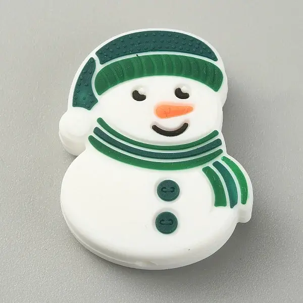 Christmas Theme Food Grade Eco-Friendly Silicone Beads