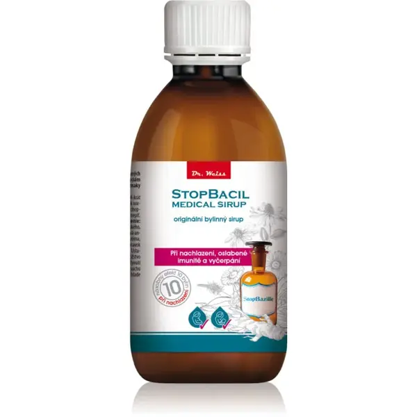Dr.Weiss STOPBACIL Medical sirup bylinný sirup při chřipce a nachlazení 300 ml