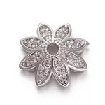 Brass Micro Pave Cubic Zirconia Bead Cap