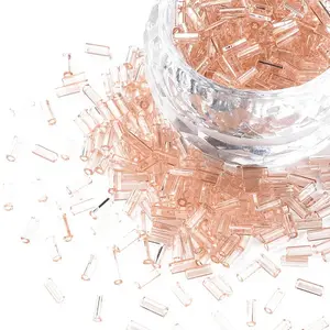 Transparent Glass Bugle Beads