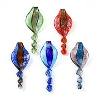 Handmade Gold Sand Lampwork Big Pendants