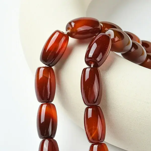 Oval Natural Carnelian Beads Strands