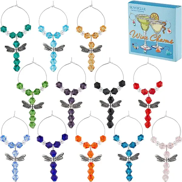 Glass Wine Glass Charms