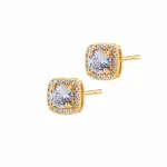 Elegant Zircon Square Stud Earrings for Women