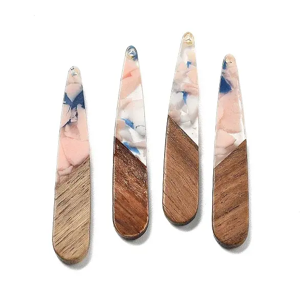 Resin and Walnut Pendants