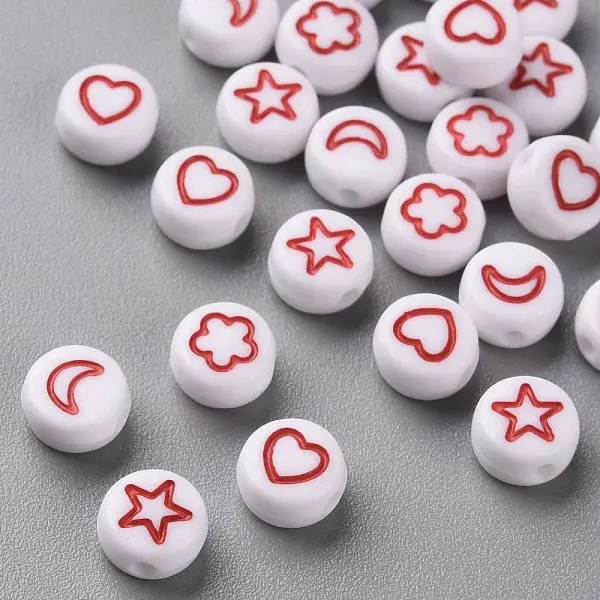 White Opaque Acrylic Beads