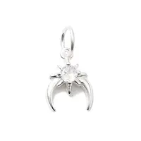925 Sterling Silver Micro Pave Cubic Zirconia Charms