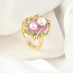 Brass Enamel Cuff Rings