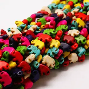 Elephant Synthetic Turquoise Beads Strands