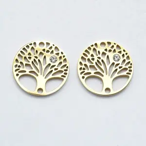 316 Surgical Stainless Steel Micro Pave Cubic Zirconia Links connectors