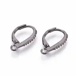 Brass Micro Pave Cubic Zirconia Leverback Earring Findings