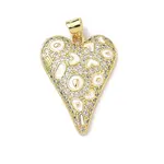 Brass Micro Pave Cubic Zirconia Pendants