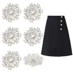 Brass Micro Pave Clear Cubic Zirconia Shank Buttons