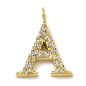 Ion Plating(IP) 304 Stainless Steel Micro Pave Cubic Zirconia Pendants