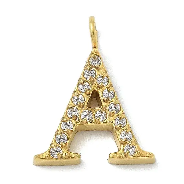 Ion Plating(IP) 304 Stainless Steel Micro Pave Cubic Zirconia Pendants