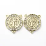 Brass Micro Pave Cubic Zirconia Chandelier Component Links