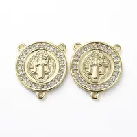 Brass Micro Pave Cubic Zirconia Chandelier Component Links