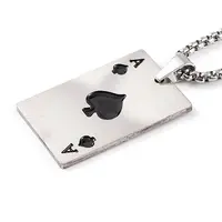Poker 201 Stainless Steel Pendant Necklaces