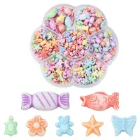 260Pcs 7 Style Craft Style Acrylic Beads