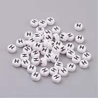 Acrylic Horizontal Hole Letter Beads