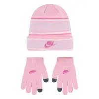 Nike multi stripe beanie set o/s